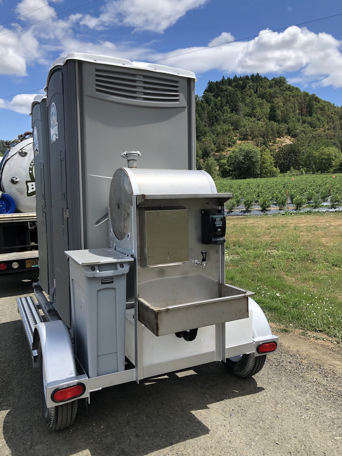 Portable toilets and sink